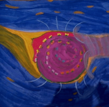 "Flowering wound" Painted on 6/16/12 in Creative Nectar Studio, Mission, KS