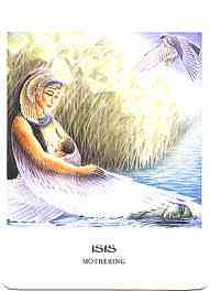 Diosa egipcia Isis. Por dailygoddesstarot.blogspot